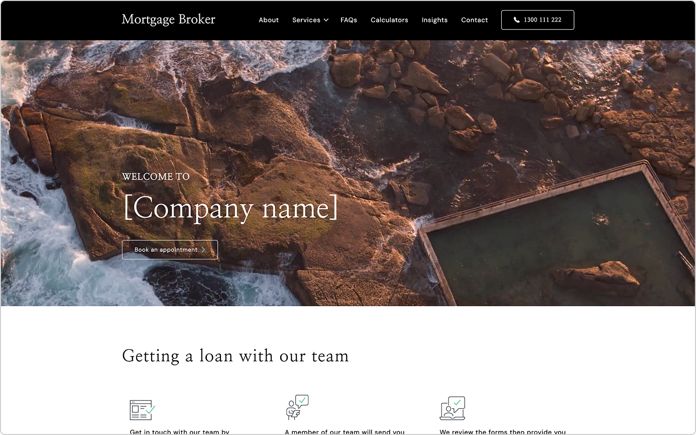 Mortgage broker website template - Dreamweaver